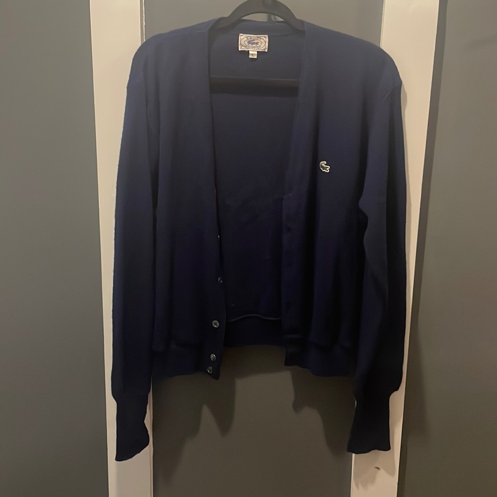 Vintage Izod navy blue cardigan